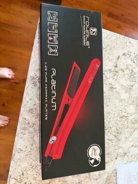 Platinum 1.25" Red Ceramic Hair Straightener